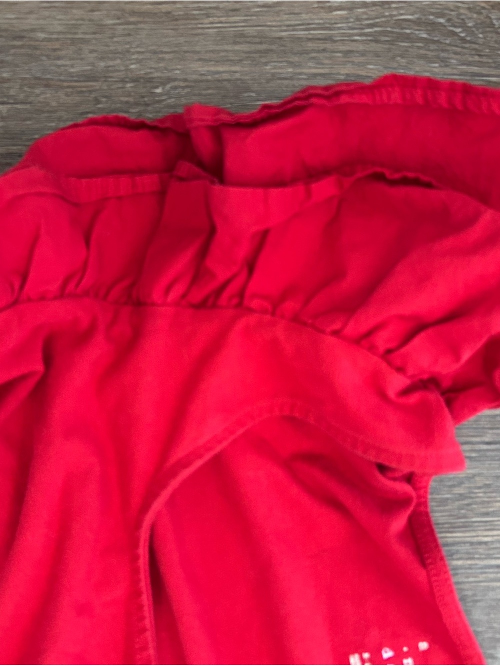 Red Ruffle Sleeve Tee - Picture 3 of 7
